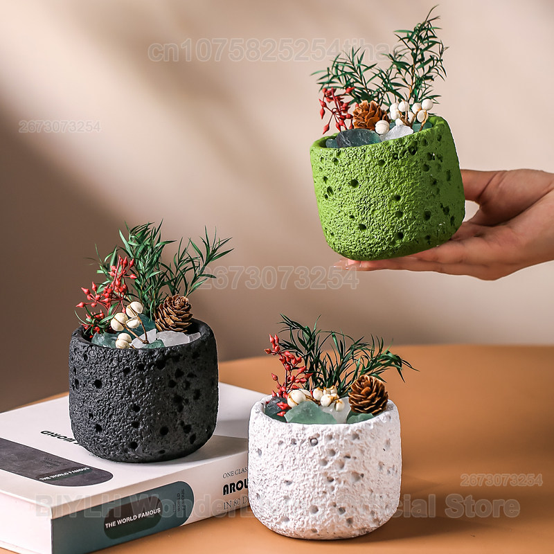Home Fragrance Jar - Difüzör Taş Süsü Çimento Difüzör Taş