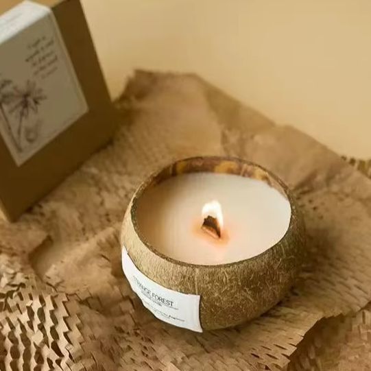 Home Fragrance Essence - Doğal Hindistan Cevizi Kabuğu Kokulu Mum,
