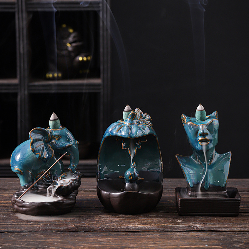 Home Fragrance Candles - Seramik avrupa amerikan heykeli geri akış