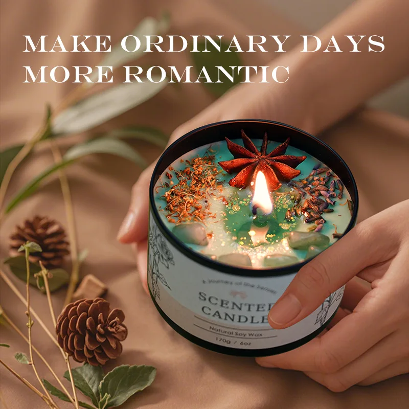 Home Fragrance Candles - Yaratıcı Kristal Aromaterapi Mum 6OZ -