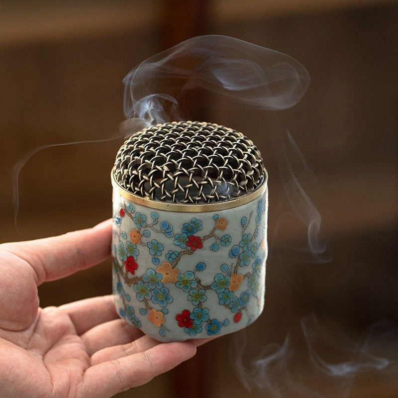 Home Fragrance Candles - Retro Ru Fırın Seramik Tütsü Brülör